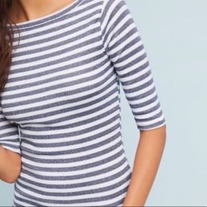 Anthropologie Michael Stars Shine Boatneck Top